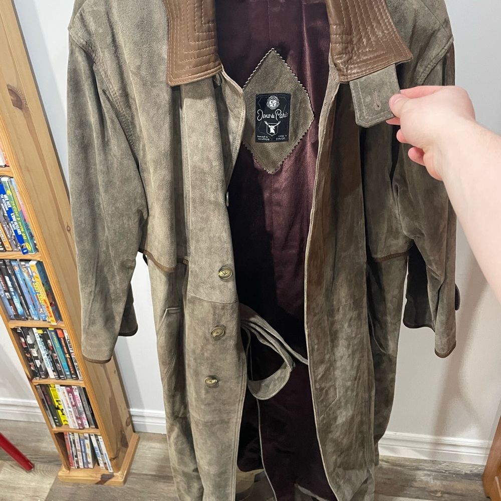 Men's Brown Suede Coat